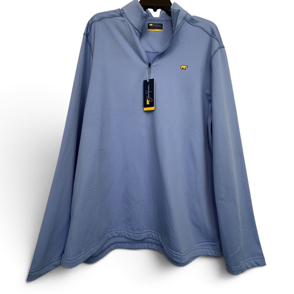 Jack Nicklaus Mens Golden Bear Quarter Zip Pullover Cornflower Blue JNKSA049 L